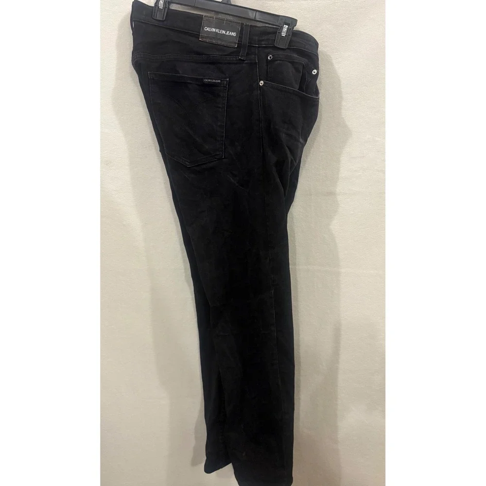 Calvin Klein Jeans Mens 38x30 Black CKJ 016 Skinny Fit Denim Pants